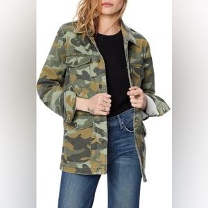 Mother Loose‎ Camo Cotton Linen Blend Jacket EUC Size XS